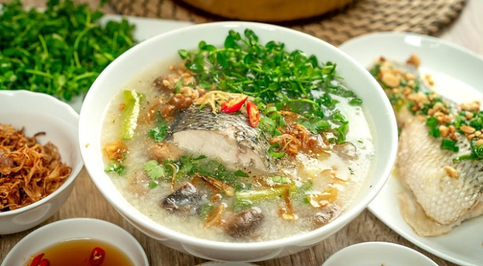 Cháo cá lóc rau đắng Mỹ Tho